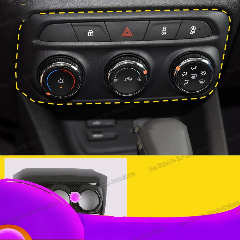 Lsrtw2017 Carbon Fiber Abs Car Air Conditioning Control Frame for Chevrolet Trax Tracker Opel Mokka 2019 2020 2021 Accessories | Автомобили