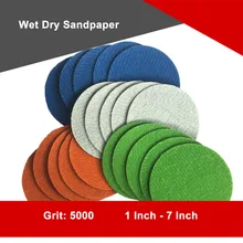 

5-30Pcs 1"-7" Water Grinding Abrasive Paper Grit 5000 Sanding Discs Hook Loop Sandpaper Round Sandpaper Disk Sand Sheet