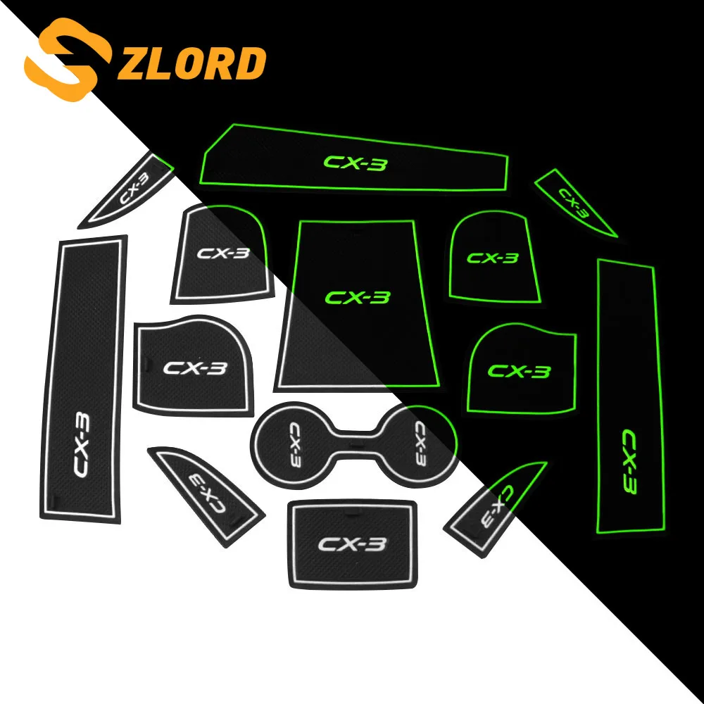 

Anti-Slip Gate Slot Mat Cup Rubber Pads Rug for Mazda CX-3 CX3 2015 2016 2017 2018 2019 Accessories Stickers With Logo 14 Pcs