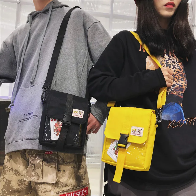 Новые продукты корейско-Стиль Ткань Оксфорд с лямкой через плечо рюкзак модные Повседневное прозрачный рюкзак с карманами