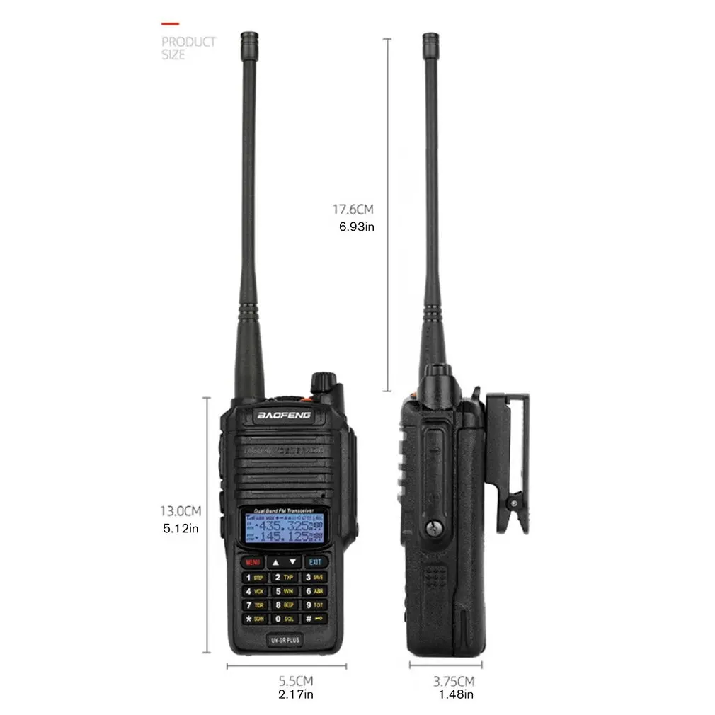 Baofeng UV 9R Plus акустическая гарнитура IP67 водонепроницаемый двухдиапазонный