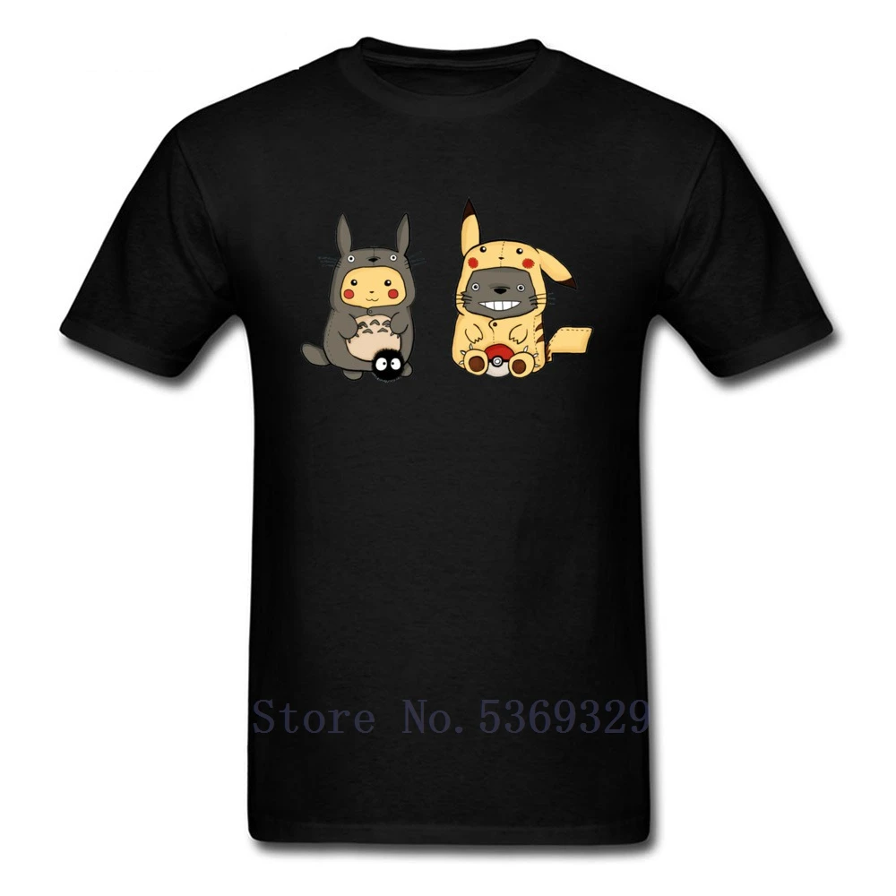 

Totoro Pickachu Twins Bros Kawaii Cartoon T Shirt Pokemon My Neighbor Comic Mimikyu Pikachu Cute Funny TShirts Boy New Japan