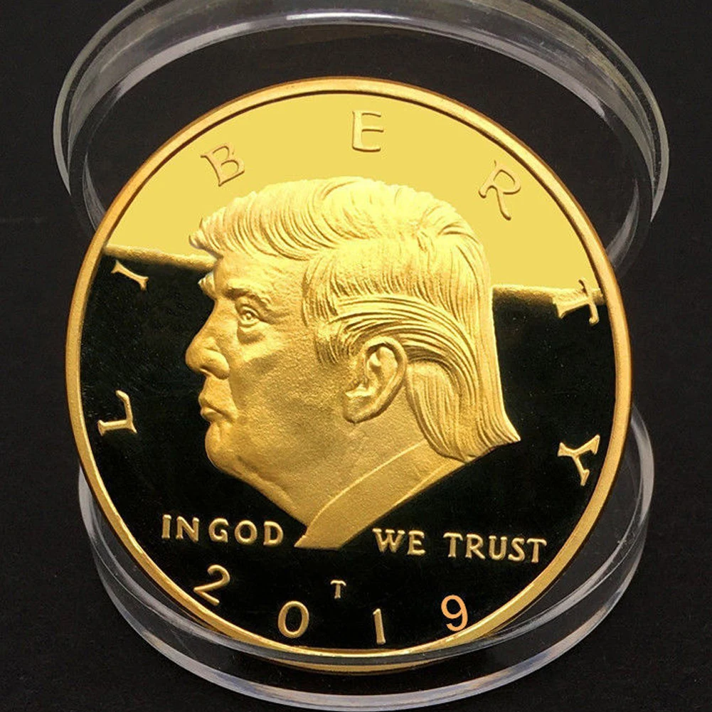 Не-монеты иностранных валют, президент Дональд Трамп, Последний Ужин, позолоченный Орел, памятная монета, патриотизм
