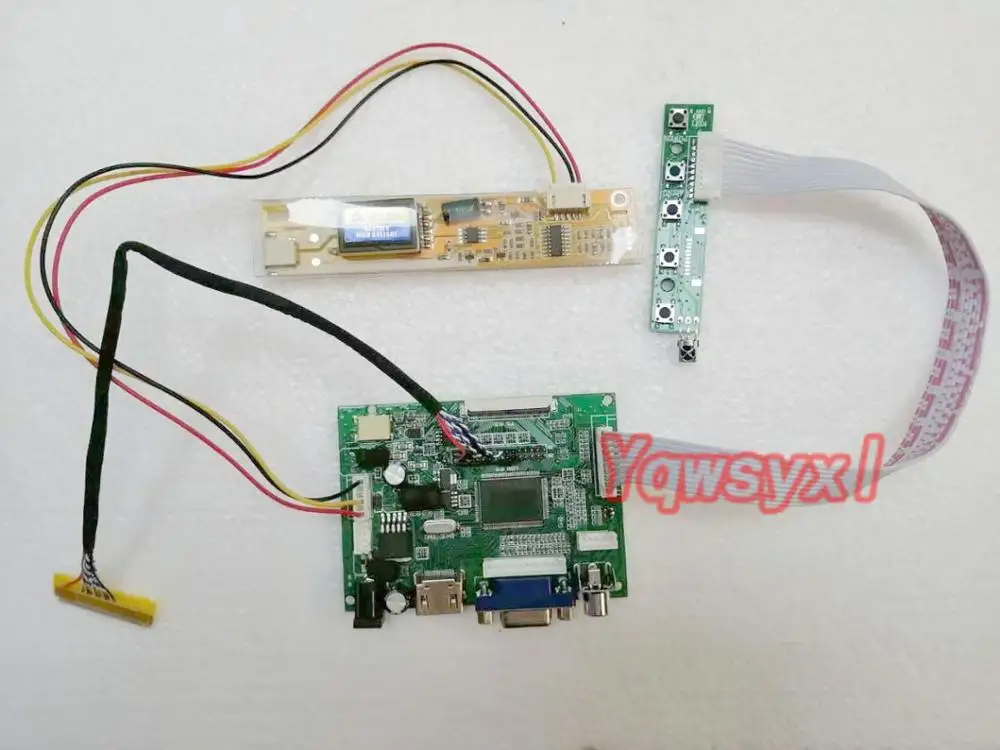 Yqwsyxl HDMI + VGA 2AV плата ЖК контроллера работает для 15 6 дюймового экрана N156B3 B156XW01