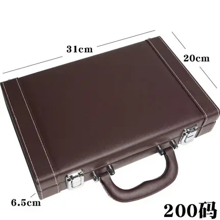 200pcs Box 200/300 ПУ коробка для хранения Профессиональный Техасский покерные фишки наборы кожаный чехол для костюма казино аксессуары Чехол Контейнер - Цвет: 200pcs Box