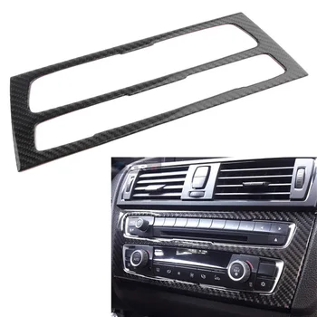 

F20 F21 Car Carbon Fiber A/C + CD Panel Decal Decor Sticker Trim Cover For BMW 1 Series 2012 2013 2014 2015 Carbon Fiber Style