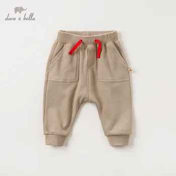 

DBA10912 dave bella autumn baby boy fashion pants children full length pants infant toddler trousers