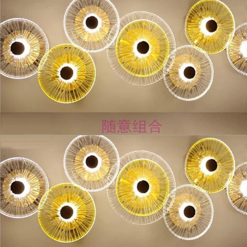 

Luxurious Wall Lamp A Living Room Background Wall Bedroom Bedside Wall Lamp Model House Designer Glass Group Combine Wall Lamp