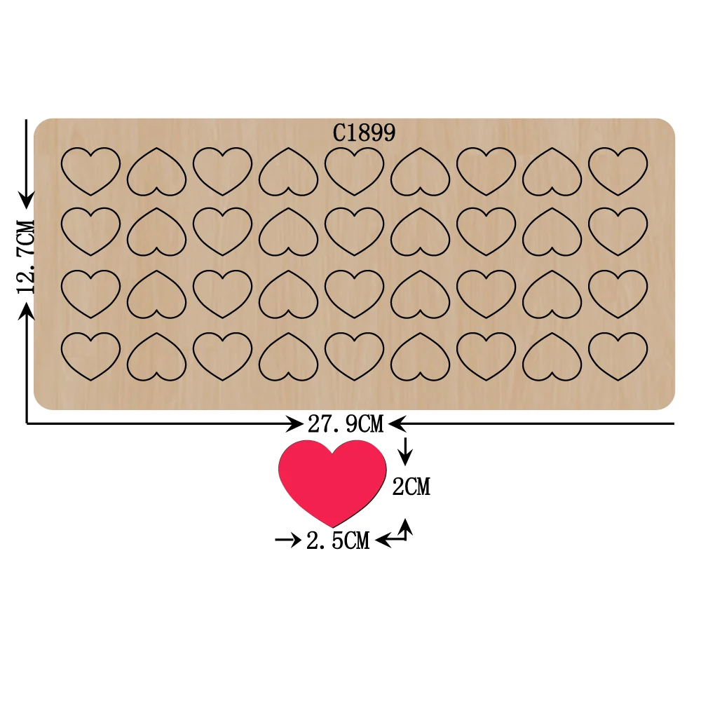 

New LOVE Heart, card Wooden die Scrapbooking C1899 Cutting Dies