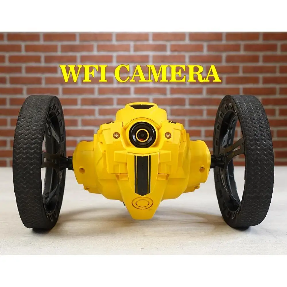 Дрон-прыгун Wi-Fi камерой. RC игрушка для детей. Двухколесная машинка на радиоуправлении