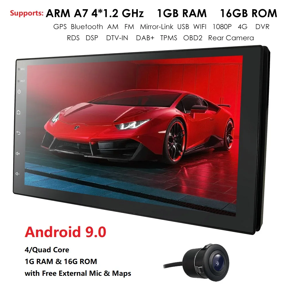 

Android 9.0 2 Din Car radio Multimedia Video Player Universal auto Stereo GPS MAP For Volkswagen Nissan Hyundai Kia toyata CR-V