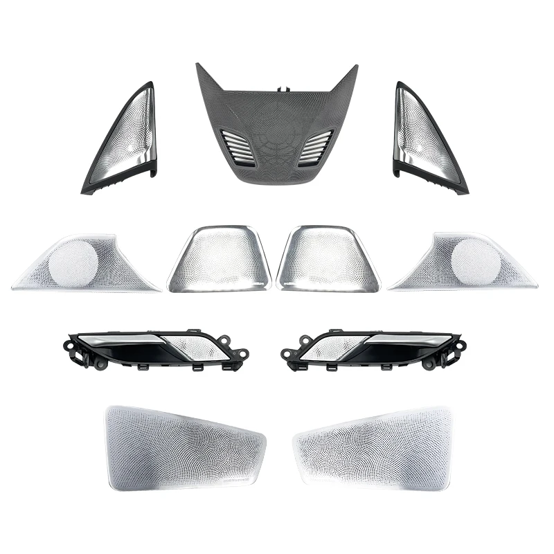 BMW G30 G31 5 시리즈 트위터 미드 서브우퍼 HiFi 음악 스테레오 혼, LED 조명 스피커 커버 트림 수리용 오디오 업그레이드 키트