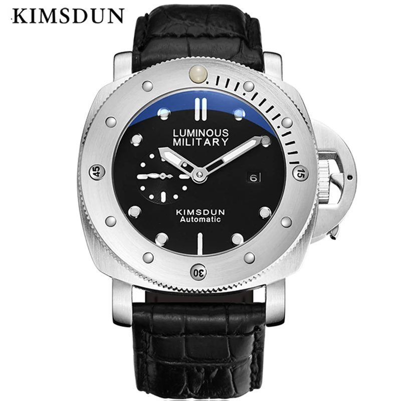 

KIMSDUN Mechanical Watch Men automatic self-wind rose gold watches luxury 3Bar Water Resistant Buckle reojes de hombre new 2019