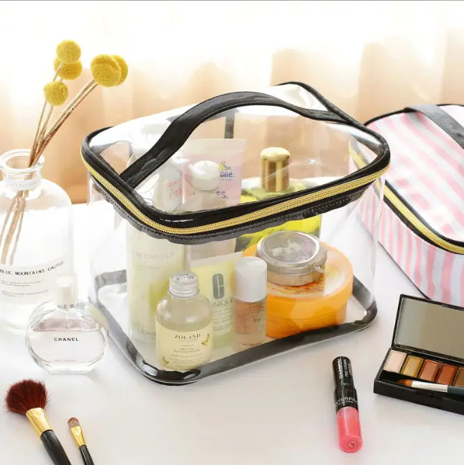 4 Pcs Set PVC Transparent Cosmetic Bag Portable Makeup Tools Organizer Case Toiletry Vanity Pouch Travel Box Accessories Supplie