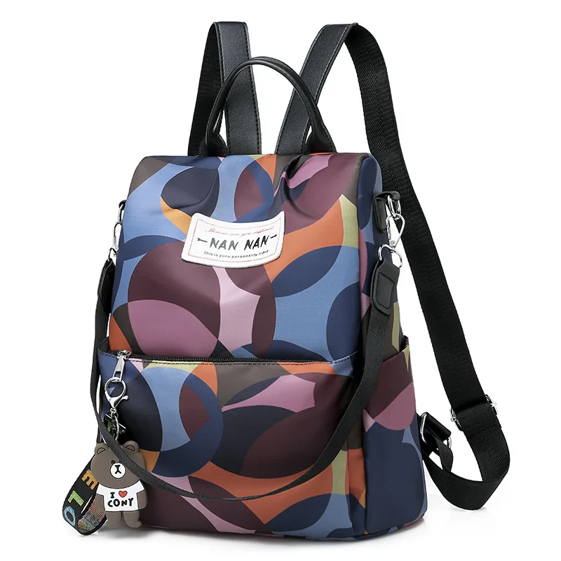 Рюкзак женский стиль оксфордская ткань Повседневная Водонепроницаемая Противоугонная для путешествий нейлоновый рюкзак большой емкости крест Бор