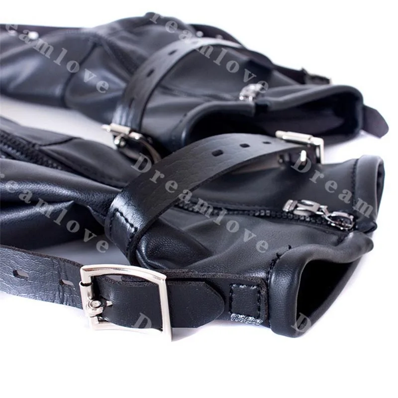 Kinky Women Soft PU Leather Bondage Booties Female Lockable Foot Fetish Restraint Costume