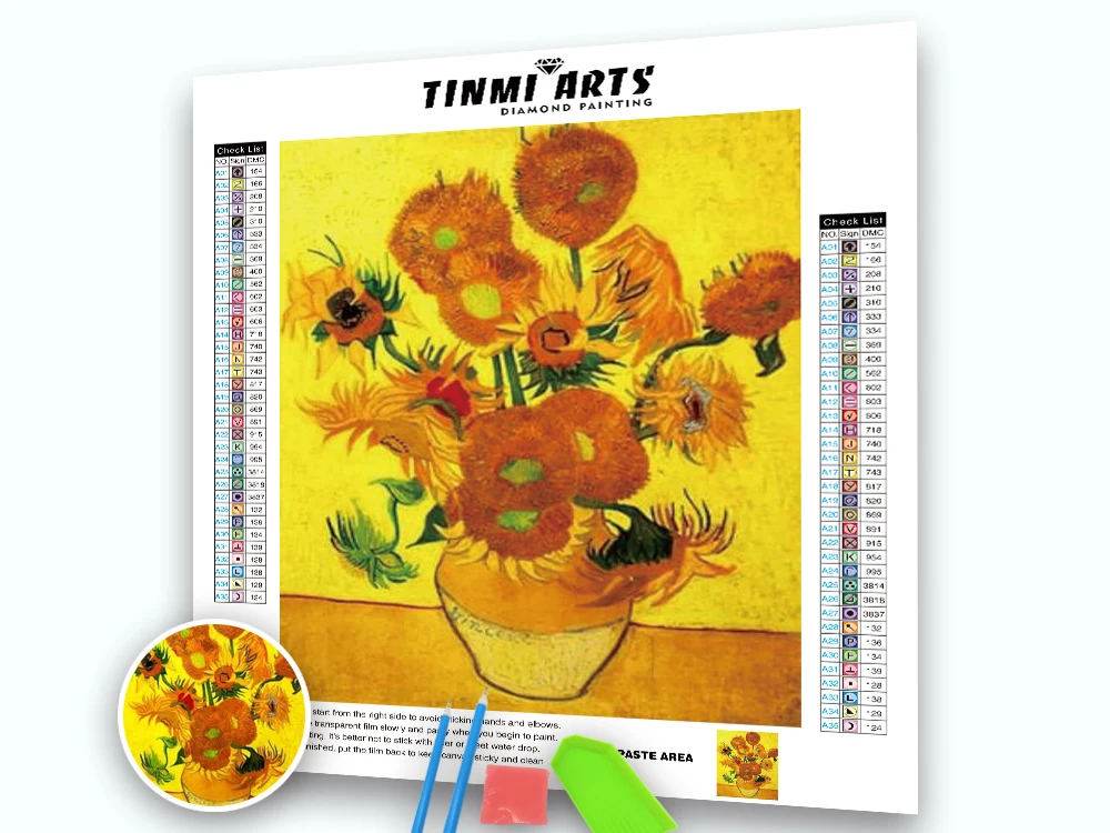5D Diamond Painting Full Drill Round Yellow Flowers New Arrival Art Embroidery Cross Stitch Home Decoration | Дом и сад
