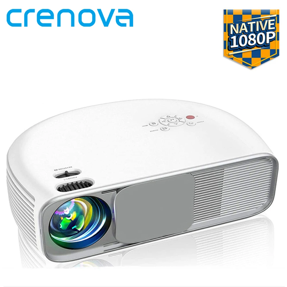 wifi projector CRENOVA Mini LED projector 1920*1080P resolution Support Full HD video beamer for Home Cinema theater Pico movie projectors apple projector Projectors