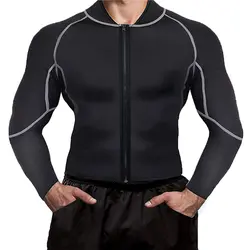 Мужской неопреновый поясной тренировочный жилет потогонный костюм для сауны формирователь тела майка для похудения триммер для