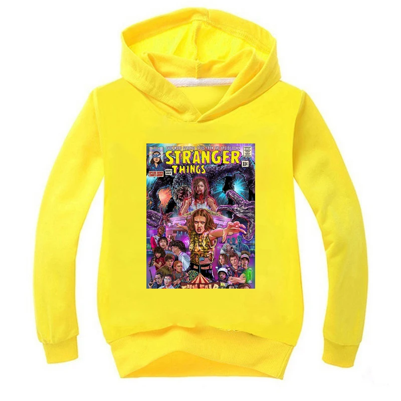 13 Kids Stranger Things Boys Girls Hoodies Fashion Casual Children Cotton Hoodies Sweatshirt Tops Pullover Hooded Sportswear Gifts - Цвет: 13