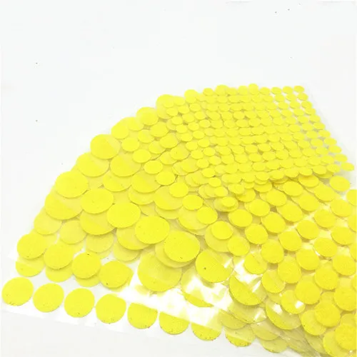 Yellow 100Pairs Self Adhesive Fastener Tape Dots 10/15/20/25/30mm Strong Glue Magic Sticker Disc White Black Round Coins Hook Loop Tape - Цвет: Yellow