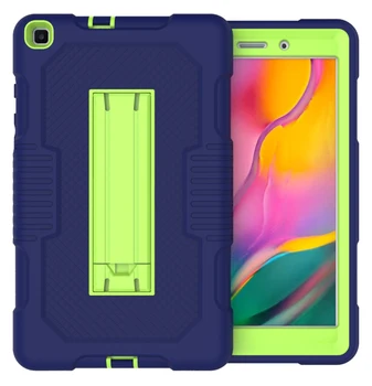 

Case for Samsung Galaxy Tab A 8.0 2019 SM T290 T295 T297 hit the color Kickstand Hybrid Heavy Duty Shockproof Rugged Shell Cover
