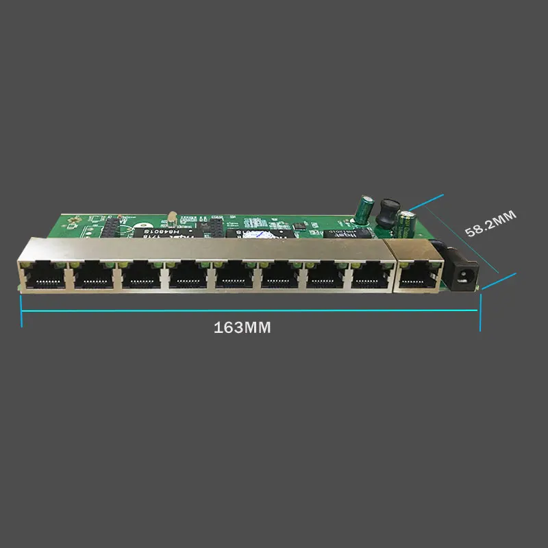 9port desktop wall mount POE switch Module PCB Total power Supply 96w IEEE802.3af/at USB Hub 960P/1