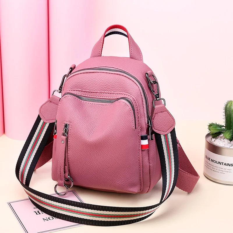 

2018 New Style Backpack Women's Versatile Fashion Large Capacity to That Pu Lightweight Waterproof Travel Bag Schoolbag Fashion