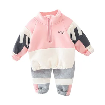 

Winter Kids Clothing Sets Baby Boys Girls Warm Patchwork Coat + Pants Children Boy Girl Winter Uniform Suits Outfits