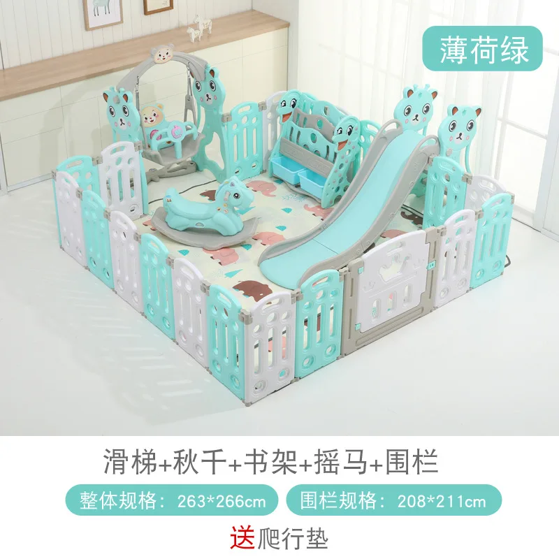 blue set 3 Детский игровой забор, детский коврик для лазания, забор для малышей, забор для безопасности, забор для помещений, детская игровая площадка, Развивающие детские забор - Цвет: blue set 3
