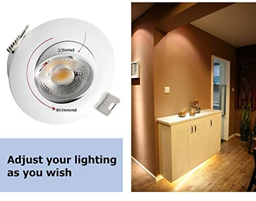 4pack 8w 3 Inch Gimbal Dimmable Led Tilt Downlight Ic Rated Directional Adjustable Recessed Lighting Fixture 65w Replacement Led Bulbs Tubes Aliexpress