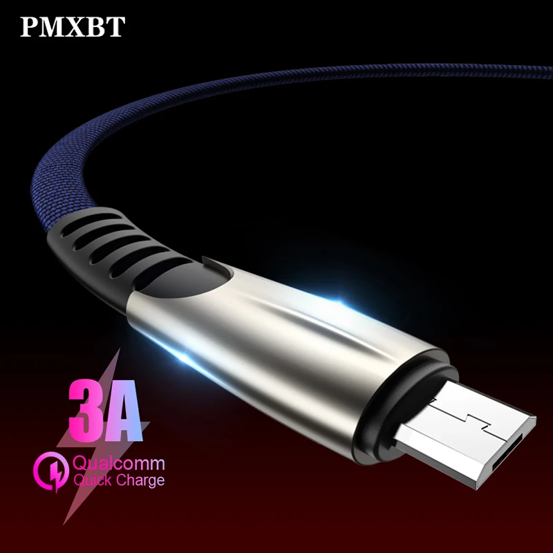 3A Micro USB кабель 0 5 м/1 м/2 м/3 м Быстрая зарядка для передачи данных Microusb зарядный Samsung