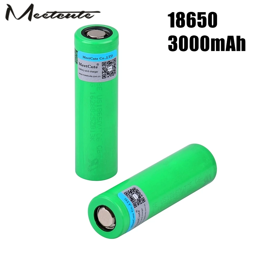 Meetcute 18650 Батарея 3 7 V 3000mAh литий-ионная аккумуляторная батарея для sony US18650 VTC6