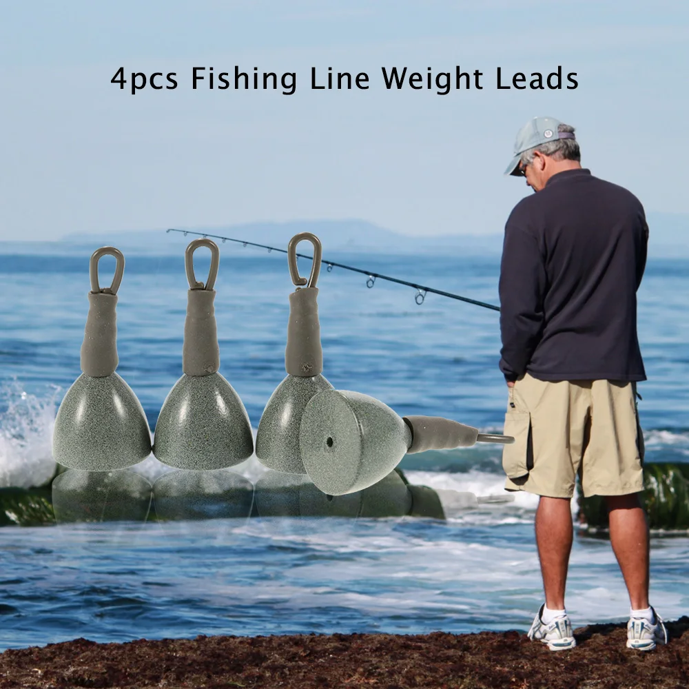 

4pcs/lot Back Leads Weight Fishing Line Secure Clips Tackle Accessory Wear Resistant Nano-coating Design For Carp Pesca Tools