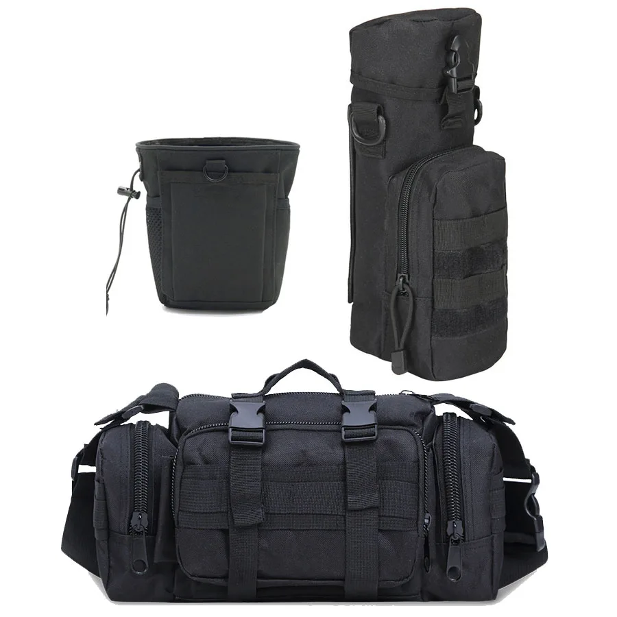 Открытый тактический рюкзак военный Molle Сумка Рюкзак Пакет походный кемпинг тактические рюкзаки армейский альпинистский нейлоновый водонепроницаемый 37L - Цвет: kinds black