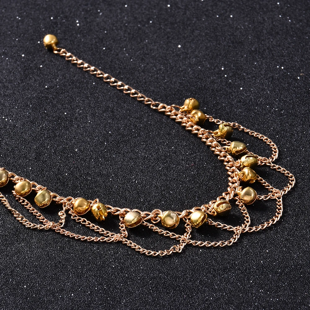 New Women Gril Tassel Chain Bells Sound Gold Metal Chain Anklet Ankle Bracelet Foot Chain Jewelry Beach Anklet - Image 3