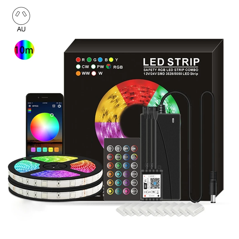 

5M/10M Smart LED Strip Light 5050 RGB 300 LEDs Color Changing WIFI Controller