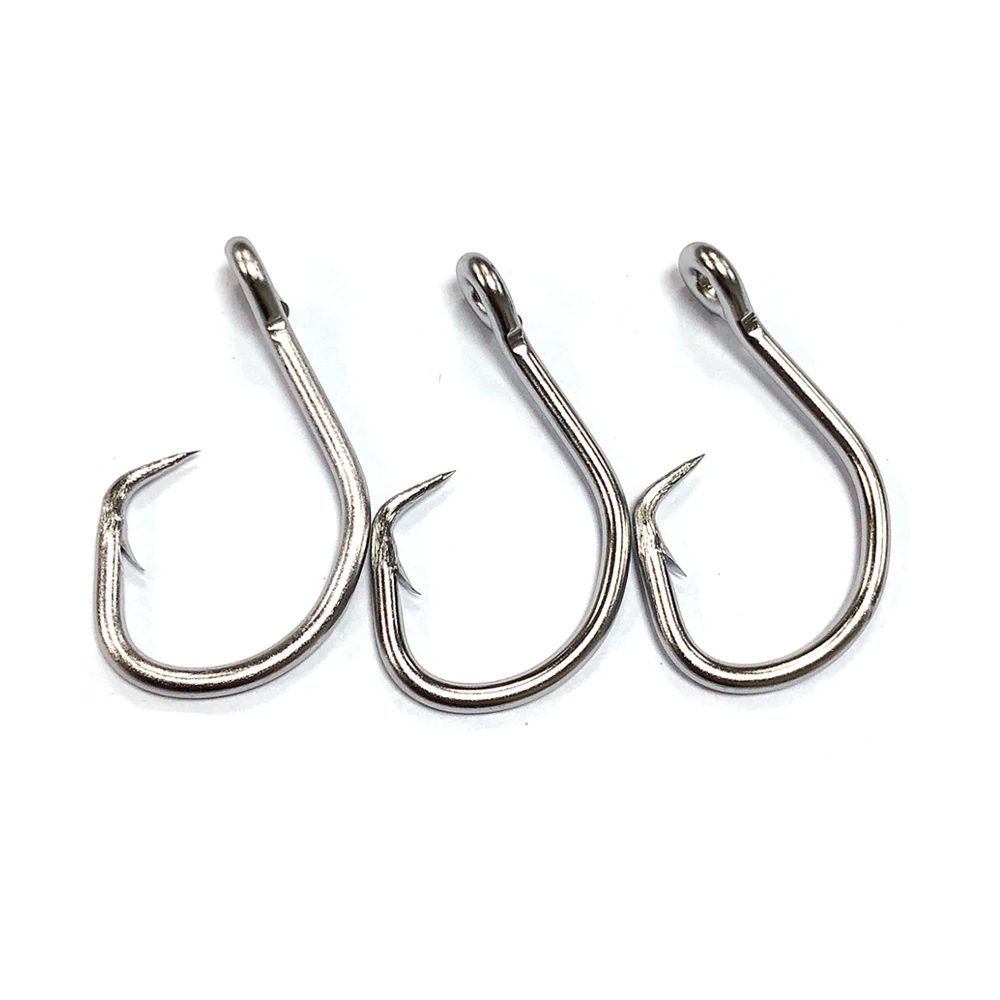 50 шт. 11/0 рыболовный крючок Mustad Круглый для тунца из нержавеющей стали с бородкой