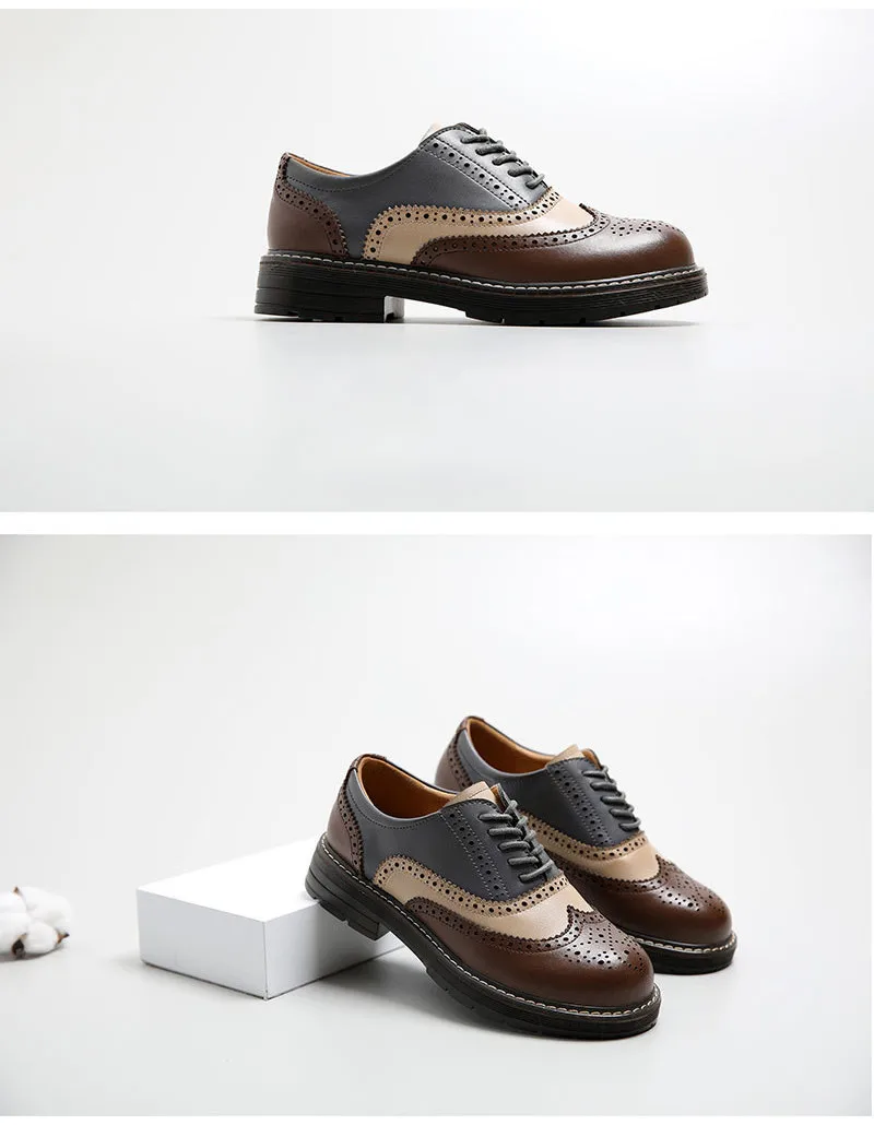 New 2020 England Bullock Flats Oxford Shoes For Woman Vintage Carved Swing Single Women Brogues Shoes Lace Up Lady Oxfords Shoes (6)