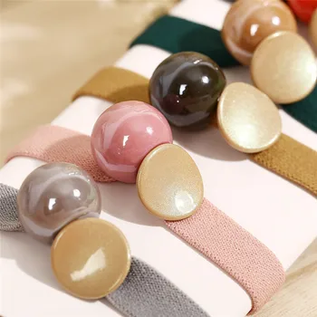 

Hair Bands Korean Hairpin Pink Acrylic Hollow Beads Alloy Hairclips Vintage Bead Hair Bands Jewelry