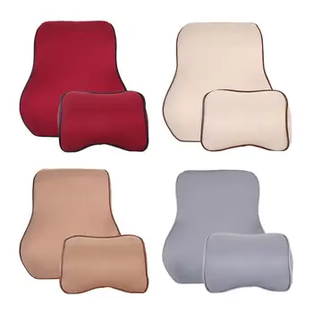 

Universal Memory Foam Filler Car Headrest Neck Pillow Back Support Set Breathable Mesh Cushion Neck Rest Auto Car Accessories