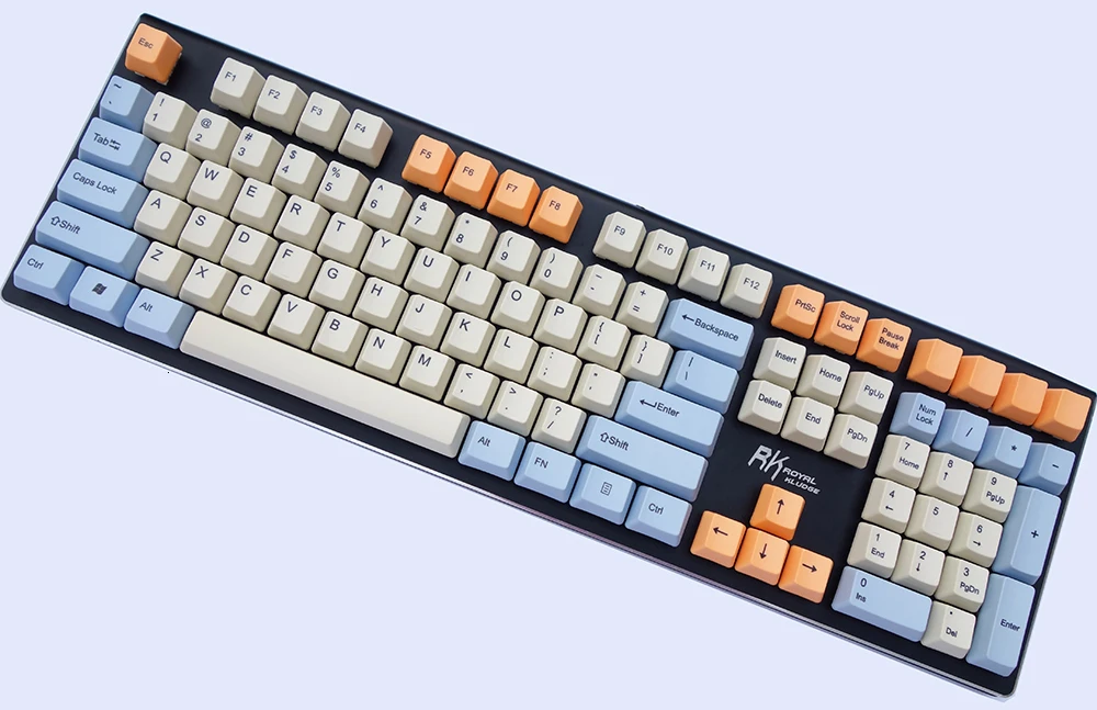 Оранжевый бежевый PBT Skyblue Keycaps Dye Sub 108 ключ OEM профиль для Cherry MX переключатели механической игровой клавиатуры Clavier Gamer