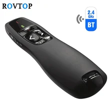 Rovtop 2,4 ГГц USB R400 беспроводной PPT пульт дистанционного управления Портативный Ручной ведущий пульт дистанционного управления красная лазерная ручка для Powerpoint Z2