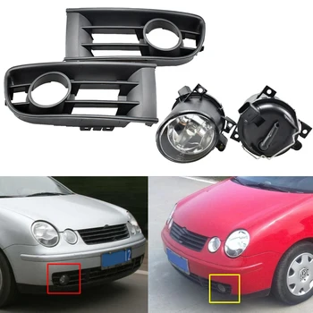 

For Polo 9N 3 5 Door Hatchback 2001 2002 2003 2004 2005 Car-styling Front Halogen Fog Lamp Fog Light Grille cover And wire