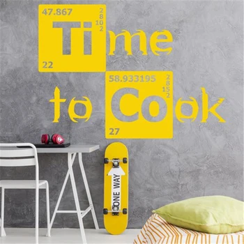 

Vinyl Breaking Bad Time To Cook Wall Sticker for Kitchen restaurant decoration Decal waterproof removable Decals decor HY1346