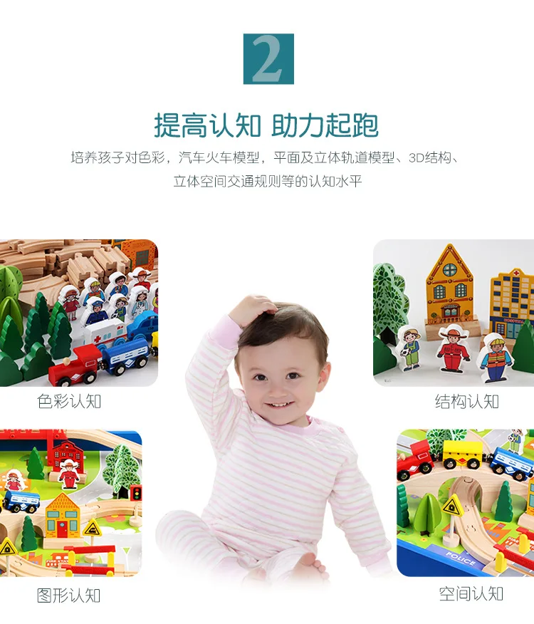 Деревянный ji mu zhuo детская игрушка настольная Гибкая с рисунками из мультфильма «Паровозик игровой стол с диагональю экрана 3-6 лет