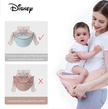 

Disney Mickey Baby Lumbar Stool Ergonomic Baby Backpack and CarriersBaby Front Pocket Lumbar Stool 0-36 Months Kangaroo Carriers