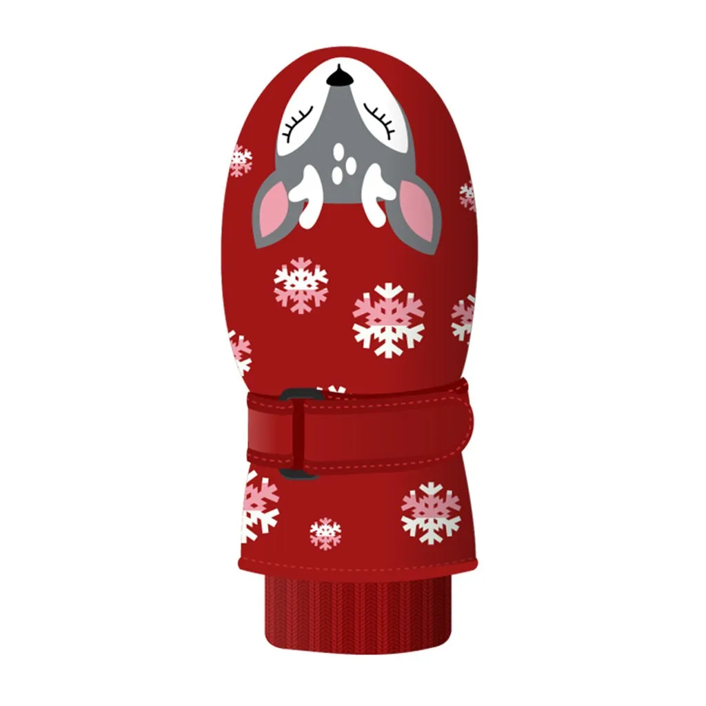 Милые детские теплые лыжные перчатки для мальчиков и девочек, зимние уличные водонепроницаемые Нескользящие варежки, уличные теплые спортивные перчатки для холодной погоды,# YL5 - Цвет: WE