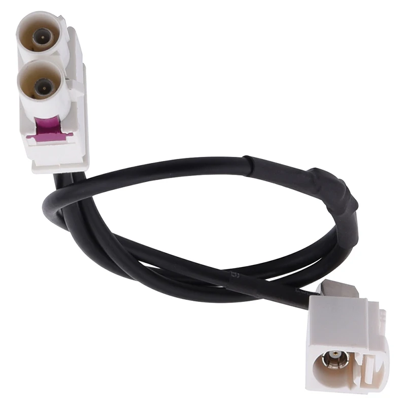 12V Car Antenna Signal Amp Booster FAKRA II Radio Antenna With Booster Adapter 1 Female To 2 Male For Volkswagen Skoda Audi