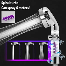 

High Quality Turbo Spa Shower Head With Switch On/Off Button Turbocharged 3 Modes High Pressure Nozzle Water Saving Shower head